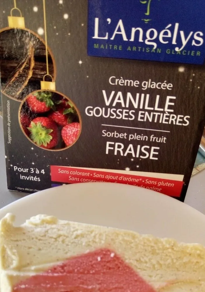 Crème glacée Vanille Sorbet Fraises