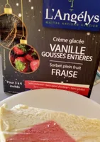 Crème glacée Vanille Sorbet Fraises