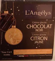 Creme glacee chocolat noir citron jaune