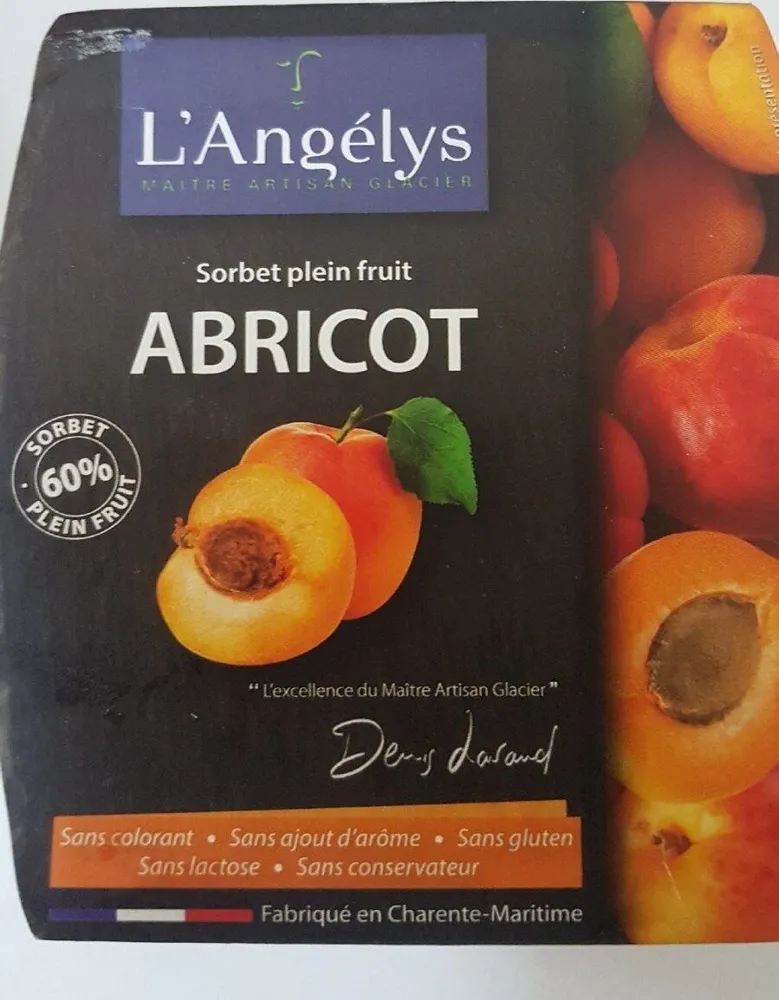 Sorbet plein fruit abricot
