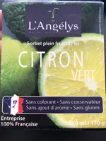 Sorbet plein fruit (27%) Citron vert