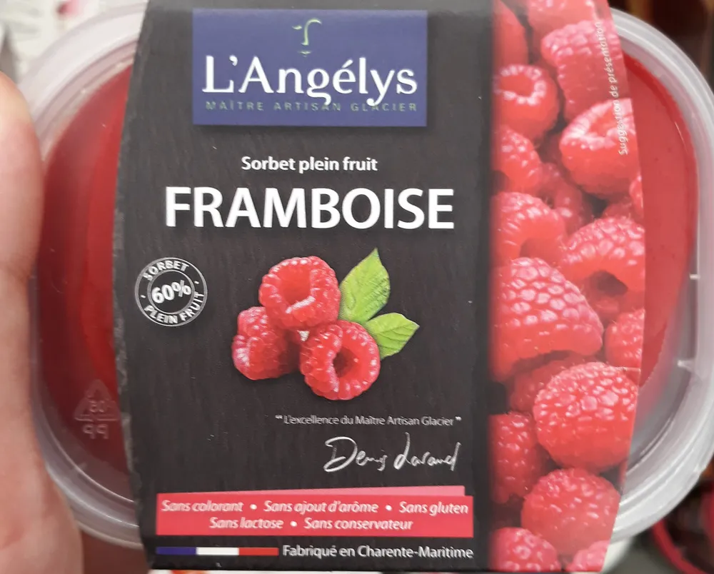 Sorbet plein fruit framboise