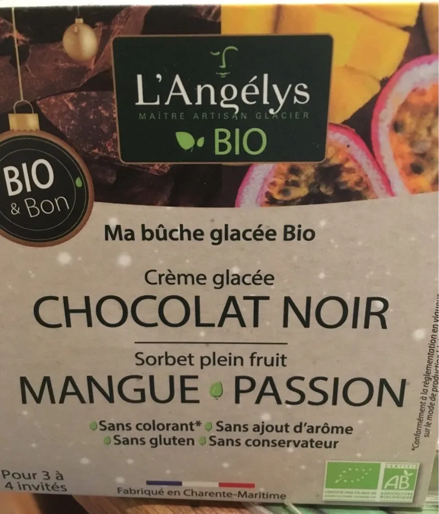 Ma Bûche glacée Bio - Crème glacée chocolat noir