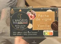 bûche glacée pêche de vigne vanille