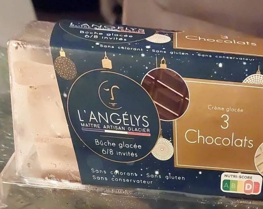 Bûche glacée 3 Chocolats  8 parts
