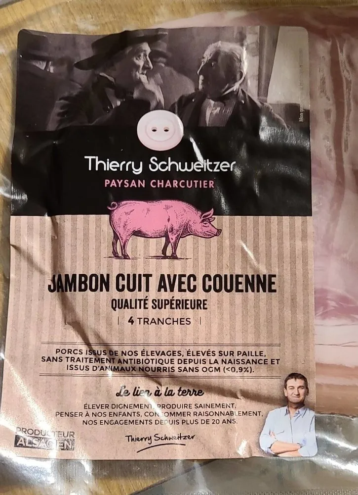 Jambon cuit avec couenne