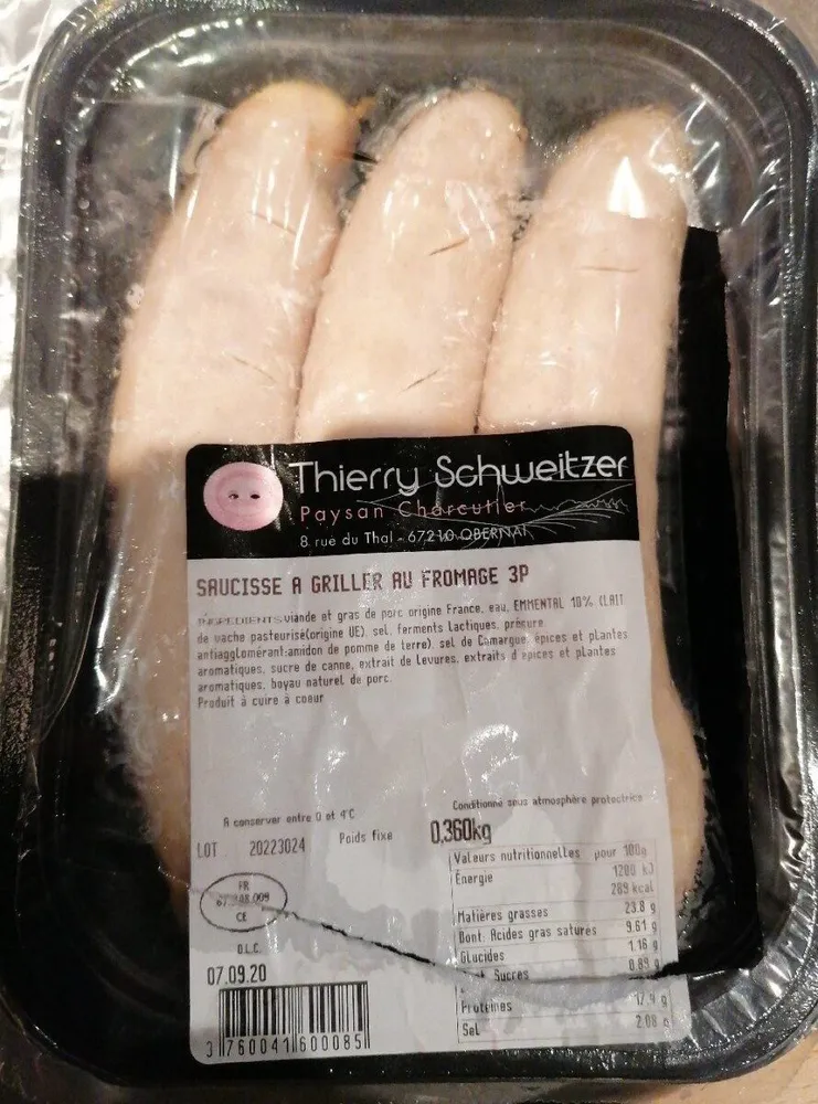 Saucisse à griller au fromage