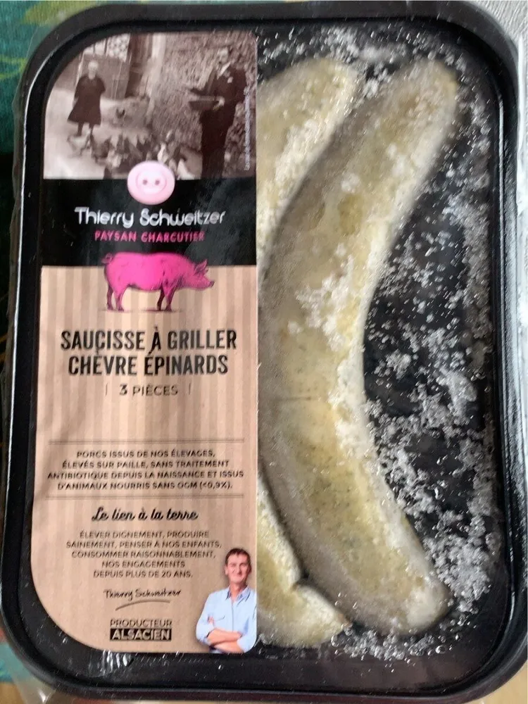 Saucisse à griller chevre/epinards