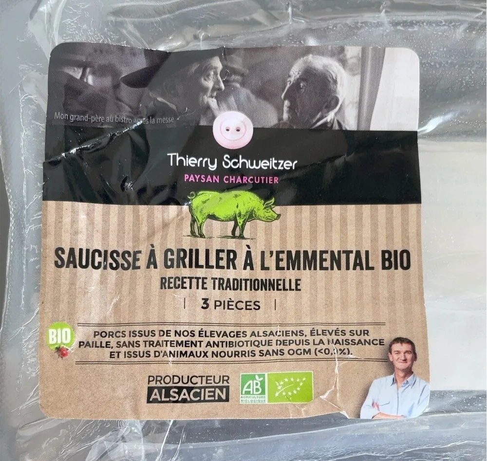 Saucisse à griller à lemmental bio