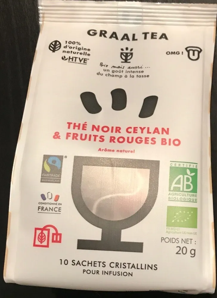 Thé noir Ceylan et fruits rouges bio