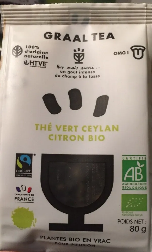 Thé vert Ceylan citron bio