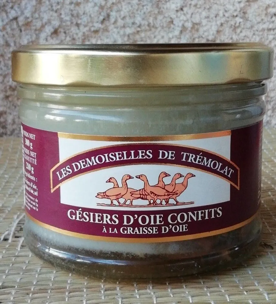 Gésiers d'oie confits à la graisse de canard
