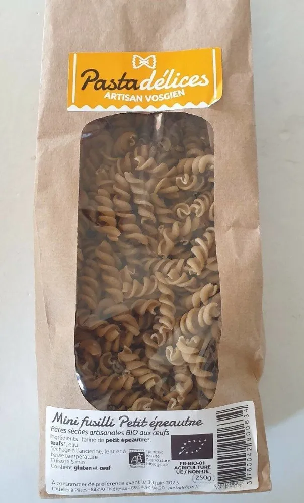 Mini fusilli petit epautre