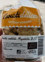 Biscuits sablés myrtille bio
