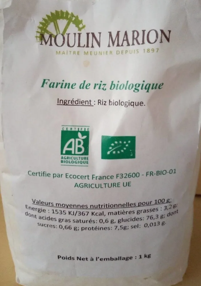 Farine de riz biologique