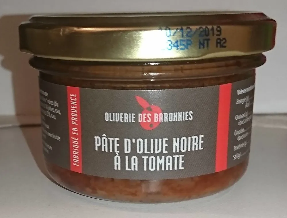 Pâte d'olive noire à la tomate