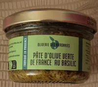 Pâte d'olive verte de France au basilic