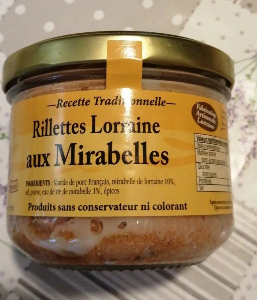Rillettes Lorraine aux mirabelles