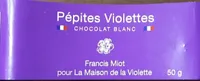 Pépites violettes chocolat blanc