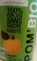 100% pur jus pom ' bio