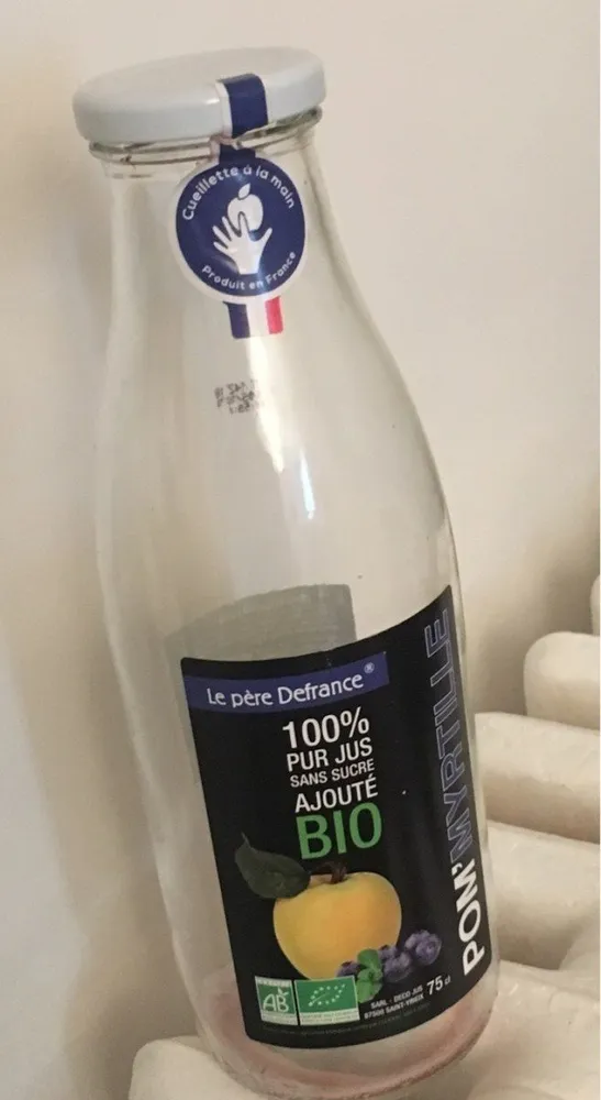 100% pur jus sans sucre ajouté bil pomme myrtille