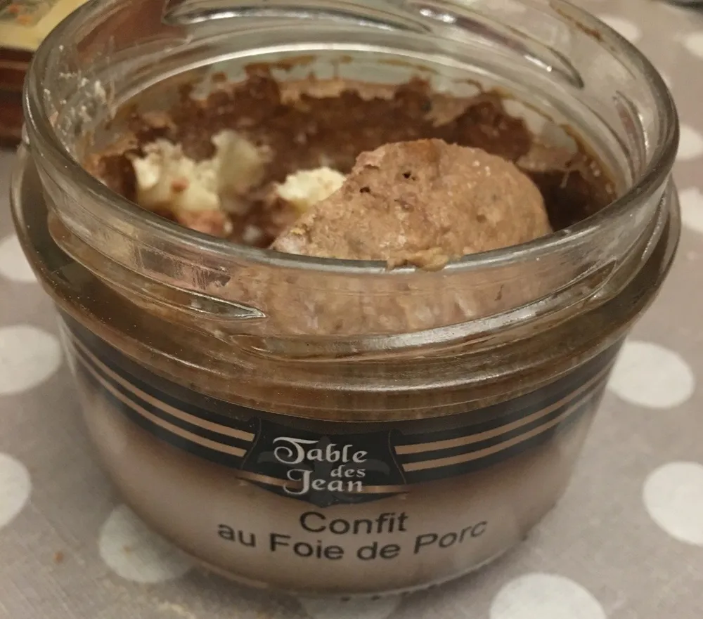 Confit au foie de porc