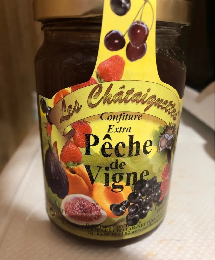 Confiture pêche de vigne