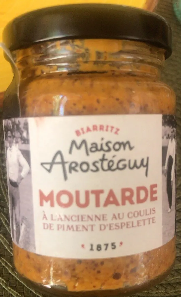 Moutarde à l’ancienne au coulis de piment d’espelette