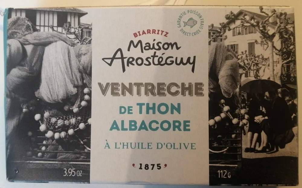 Ventrèche de Thon Albacore à l'huile d'olive