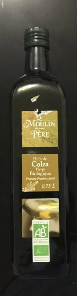 Huile de colza vierge bio premiere pression a froid
