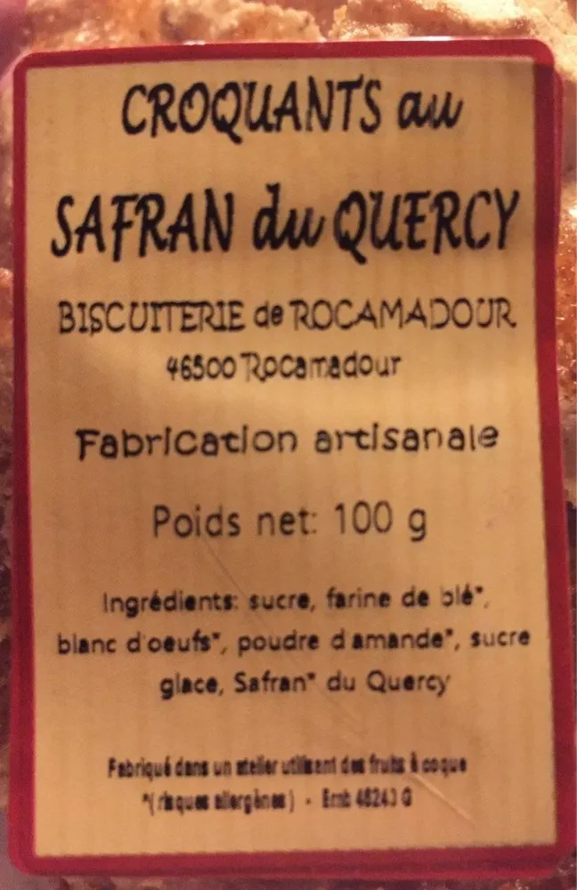 Croquants au safran du Quercy