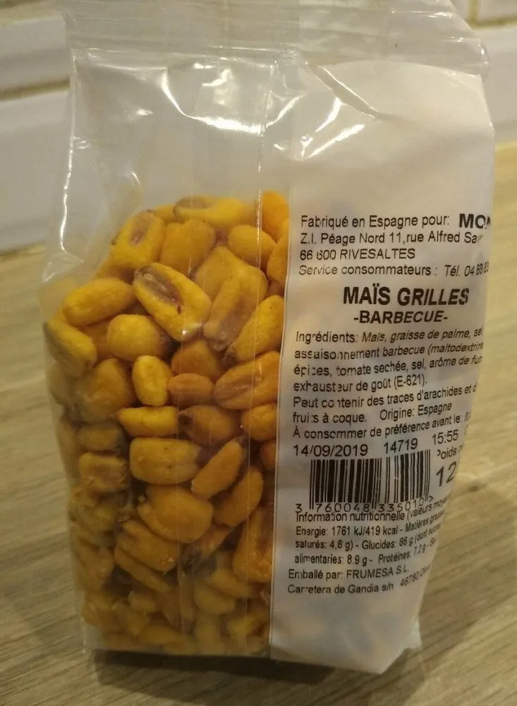 Maïs grillé gout barbecue