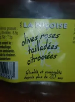 La niçoise olives roses tailladée citronnées