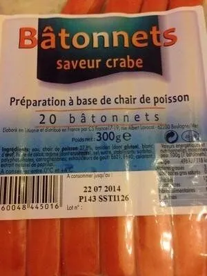 Bâtonnets saveur crabe