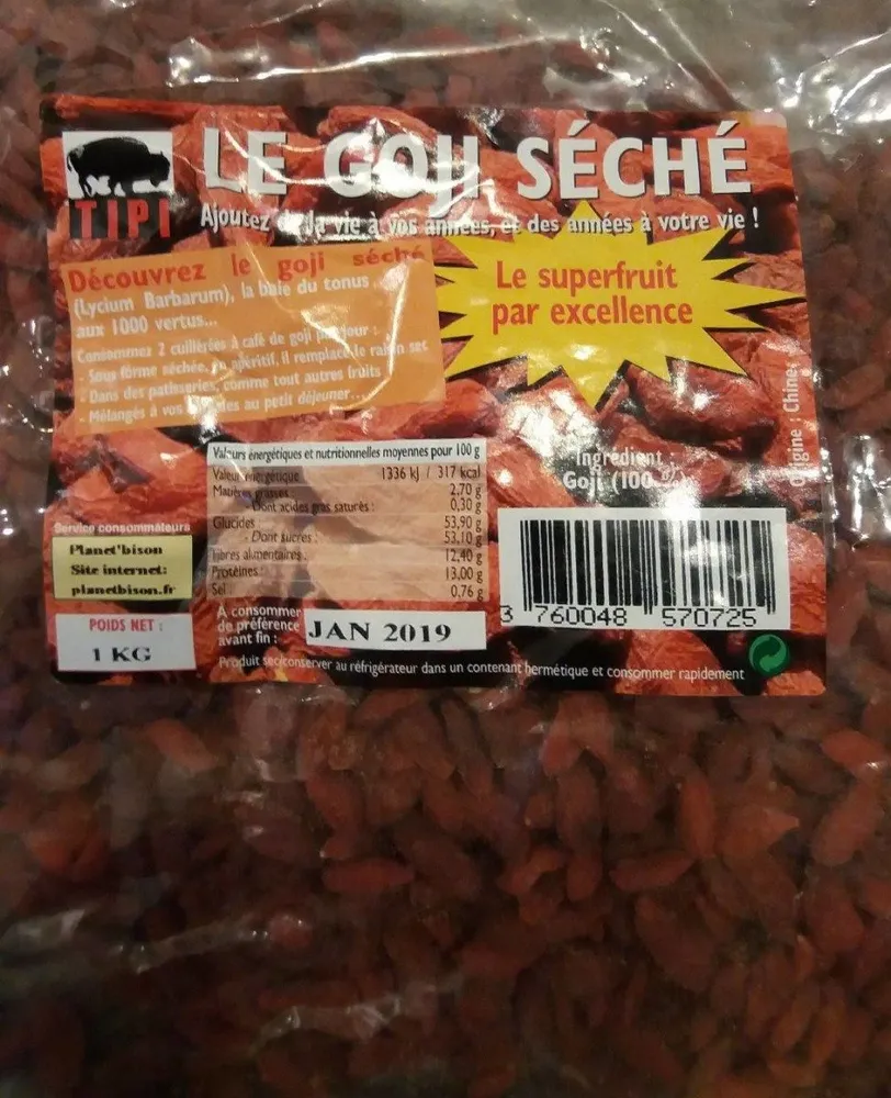 Le goji séché
