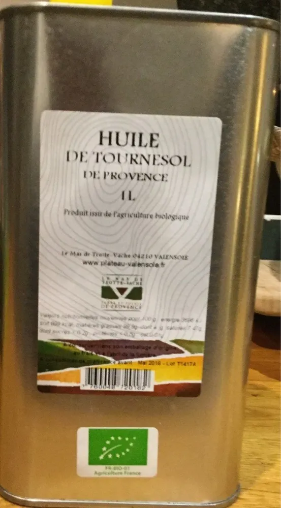 Huile de tournesol de provence