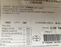 Tranche de saumon bio fumé à la ficelle