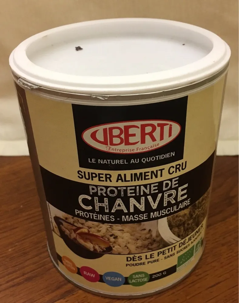 Protéine De Chanvre Cru En Poudre Bio - 200 G - Uberti