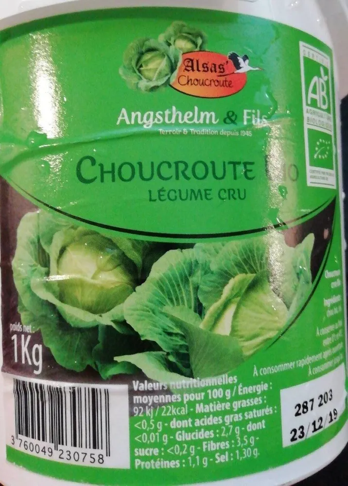 Choucroute bio crue
