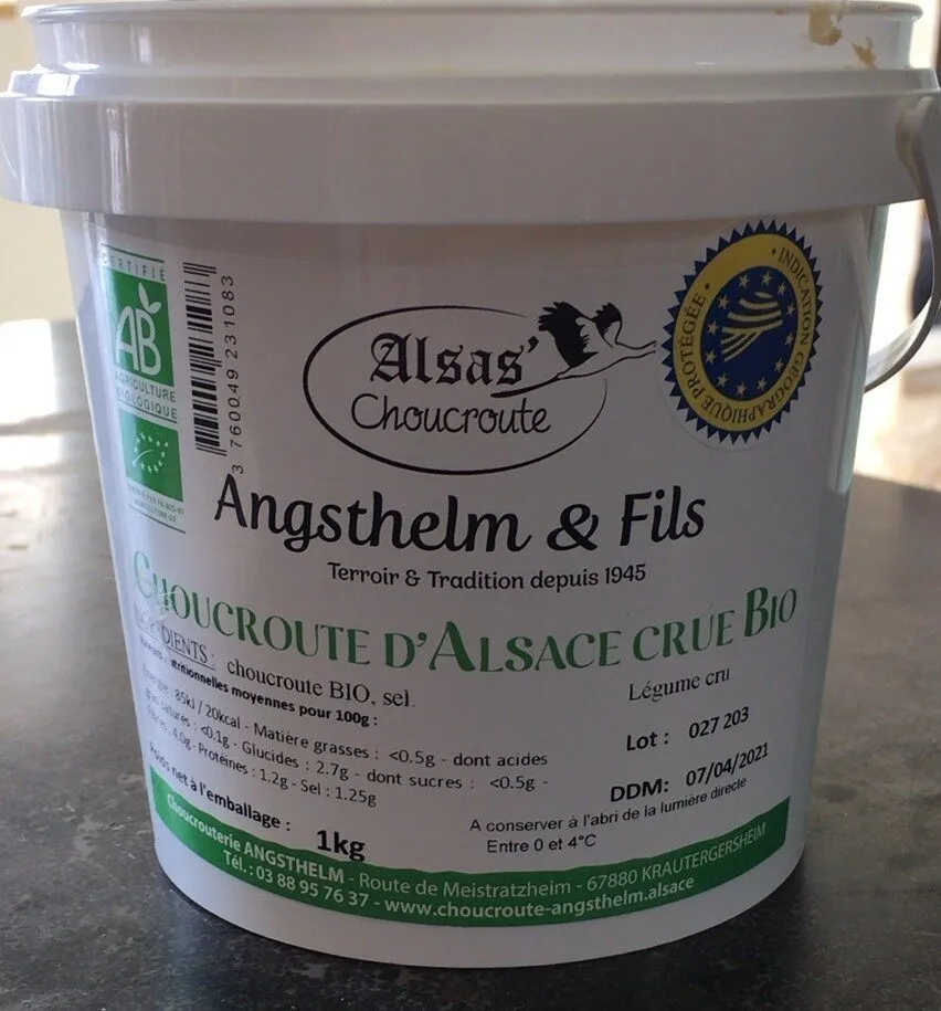 Choucroute d’alsace crue bio