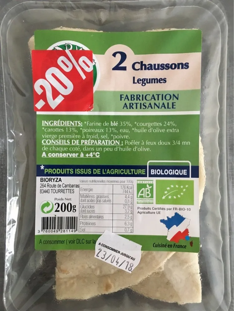Chaussons legumes