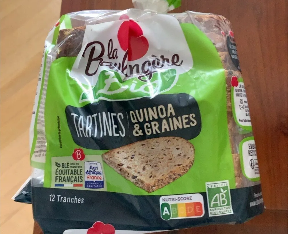 Tartines quinoa et graines