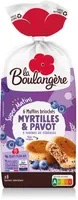 Muffins brioches myrtille pavot 210g