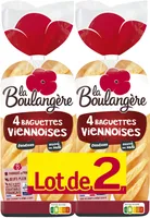 Lot de 2 x 4 Baguettes viennoises 680g