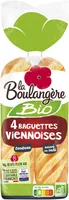4 baguettes viennoises bio 340g