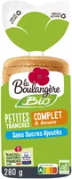 Pain de mie Bio petites tranches complet & levain sans sucres ajoutés 280g