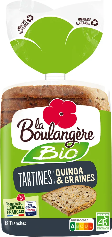 Tartines Bio quinoa & graines 450g
