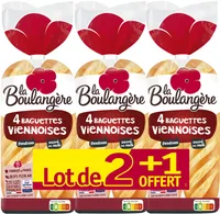 Lot de 2 X 4 Baguettes viennoises + 1 offerte 1020g