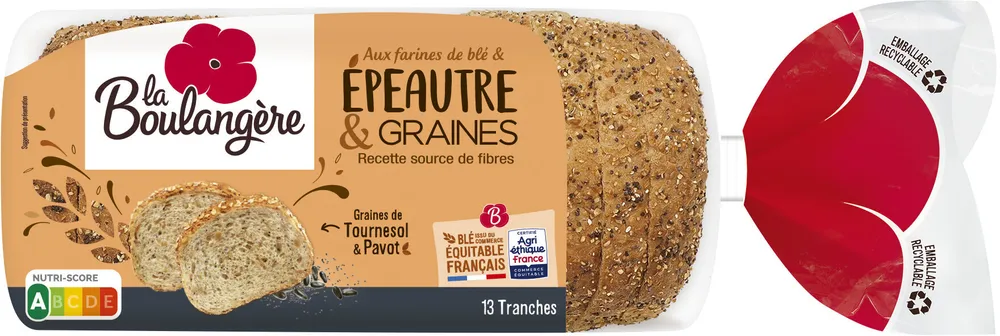 Pain farine d'epeautre & graines 260g