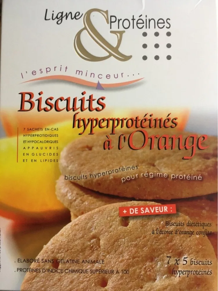 Biscuit hyperproteine a l'orange